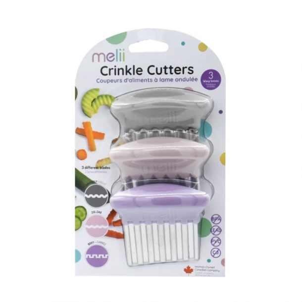 Σετ 3τμχ Κόπτης Crinkle Cutters Pink Melii MEL20100