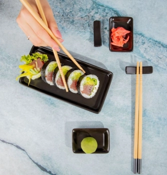 Σετ Σούσι 9τμχ Κεραμικό Μαύρο Για 2 Άτομα 19x9,5x2εκ.-8x5,5x1,5εκ. Homla 240876