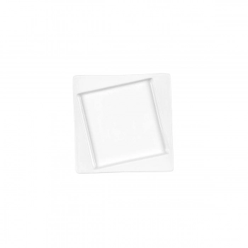 Πιάτο Γλυκού Τετράγωνο Πορσελάνης Λευκό Art Et Lumiere 16x16x2εκ. 06980