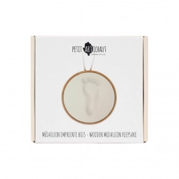 Κρεμαστό Ξύλινο Πλαίσιο Για Το Αποτύπωμα Του Μωρού Σας 14x14εκ. Wooden Medallion Keepsake Petit Artichaut PA1000