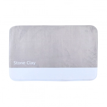 Ταπέτο Μπάνιου Αντιολισθητικό 50x80εκ. Stone Clay Με Αφρό Μνήμης Tone Lab Estia 02-40277