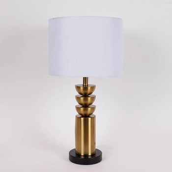 Φωτιστικό Επιτραπέζιο Μεταλλικό Χρυσό-Μαύρο-Λευκό 28x54εκ. ESTHETI 757-10131