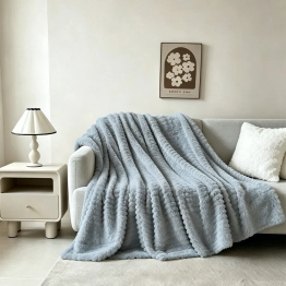 Κουβέρτα Faux Fur Καναπέ 100x150εκ. Persa Grey Melinen 20006618