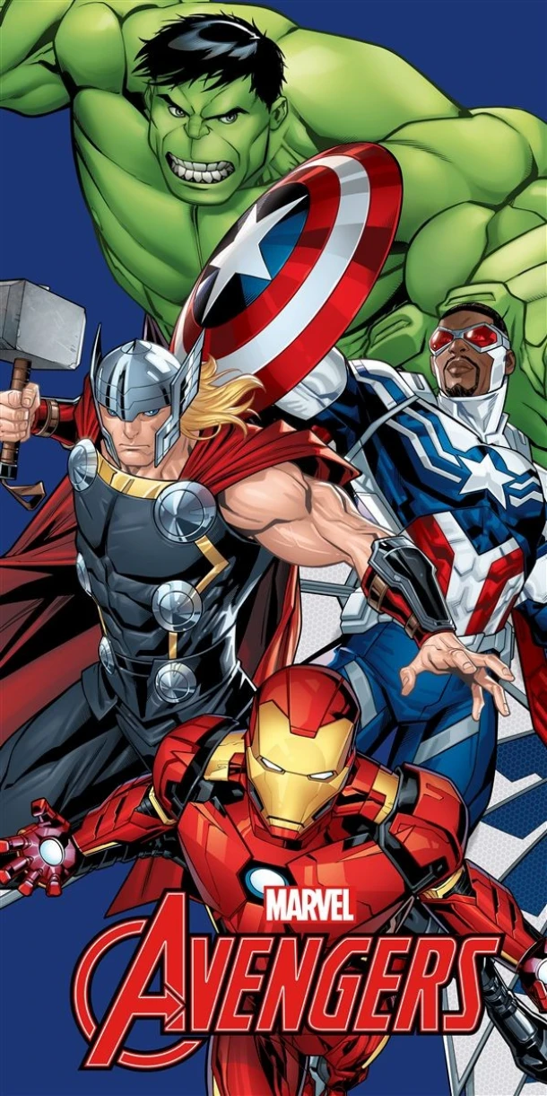 Πετσέτα Θαλάσσης Παιδική Quick Dry Microfiber 70x140εκ. Marvel Avengers 670 Blue Dimcol