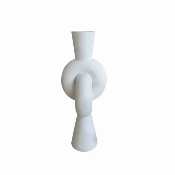 Βάζο Κεραμικό Λευκό Art Et Lumiere Φ15,5x39,5εκ. 15043