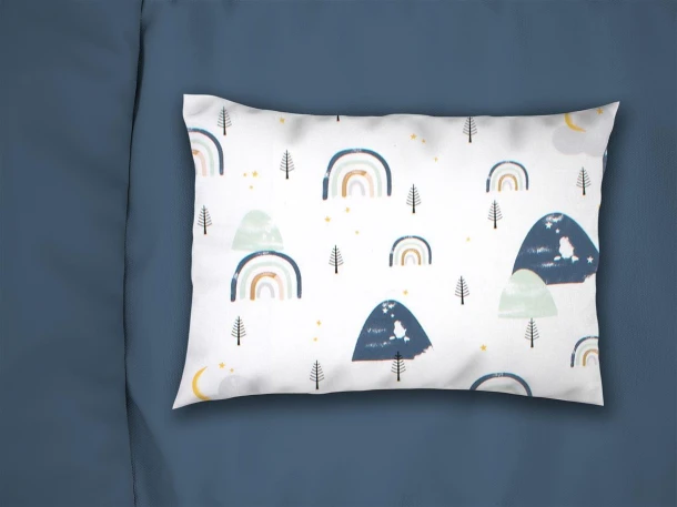 Μαξιλαροθήκη Bebe Φάκελος Βαμβακερή 35x45εκ. Rainbow 574 White-Blue DimCol