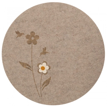 Σουπλά Τσόχινο Μπεζ Με Σχέδιο Λουλούδι 38εκ. iliadis 89517