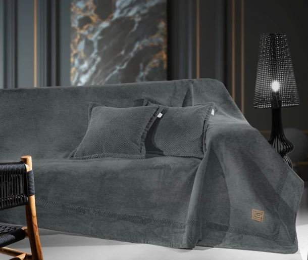 Ριχτάρι Διθέσιος Suede Microfiber Rubicon Anthracite 170x250εκ. Guy Laroche