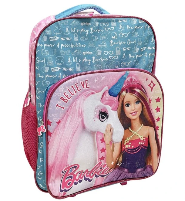 Τσάντα Δημοτικού Barbie 31x18x43εκ. Με Ανατομική Πλάτη & 2 Πλαϊνές Θήκες Justnote 50-3146