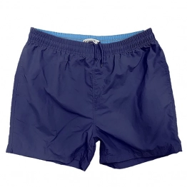 Μαγιό Ανδρικό Μονόχρωμο Ναύλον Μπλε Σκούρο Με Διχτάκι & Τσέπες 42-2135