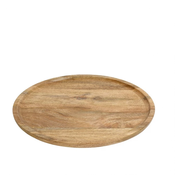 Πιατέλα Σερβιρίσματος Στρογγυλή Ξύλινη Μάνγκο ESPIEL 45x45x2εκ. AKB207