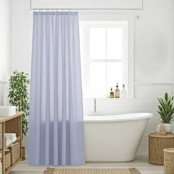 Κουρτίνα Μπάνιου Αδιάβροχη Polyester 200x180εκ. Curtains 0804 Μπλε Das Home