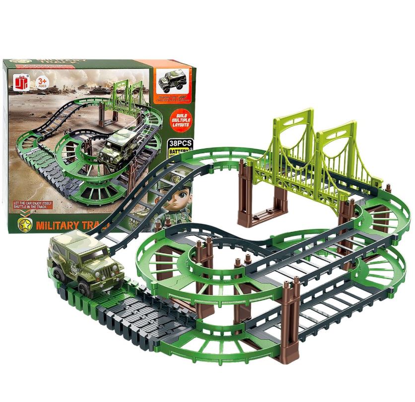 Αυτοκινητόδρομος Μικρός Στρατιωτικός με Γέφυρα Μπαταρίας 21x6x18εκ. Toy Markt 68-866 - Toy Markt - 68-866