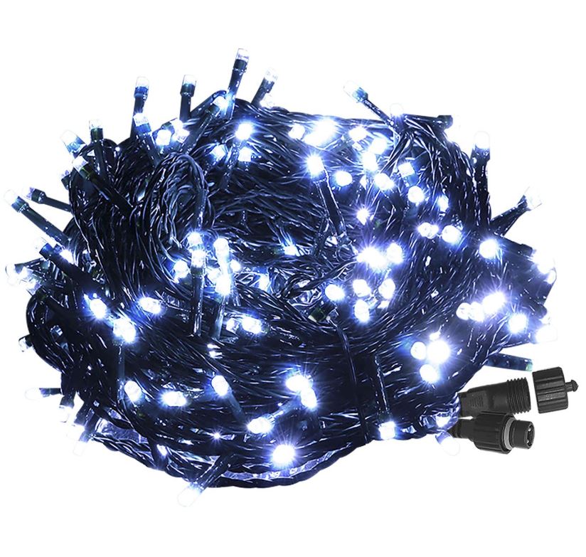 Λαμπάκια 100Led-5μ. Ψυχρό Λευκό Φως Επεκτεινόμενα Με Πρ