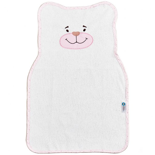 Ο Κόσμος του Μωρού Σελτεδάκι Bebe Polycotton 46x70εκ. Bear Pink 11331 (Ύφασμα: 80% Cotton - 20% Polyester, Χρώμα: Λευκό) - Ο Κόσμος του Μωρού - 5205626113317