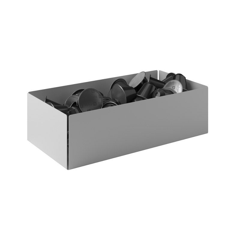 Pam & Co Θήκη Για Κάψουλες Του Καφέ Ανοξείδωτη Matt White 25x13x7,5εκ. Pam & Co 117-033 (Υλικό: Ανοξείδωτο, Χρώμα: Λευκό) - Pam & Co - 117-033