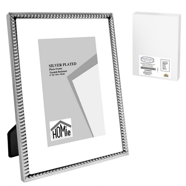 Homie Κορνίζα Επάργυρη 10x15εκ. Homie 12-2059 (Χρώμα: Ασημί , Υλικό: Επάργυρη) - Homie - 12-2059