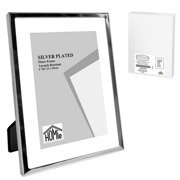 Κορνίζα Επάργυρη 15x20εκ. Homie 12-2064 (Χρώμα: Ασημί , Υλικό: Επάργυρη) - Homie - 12-2064