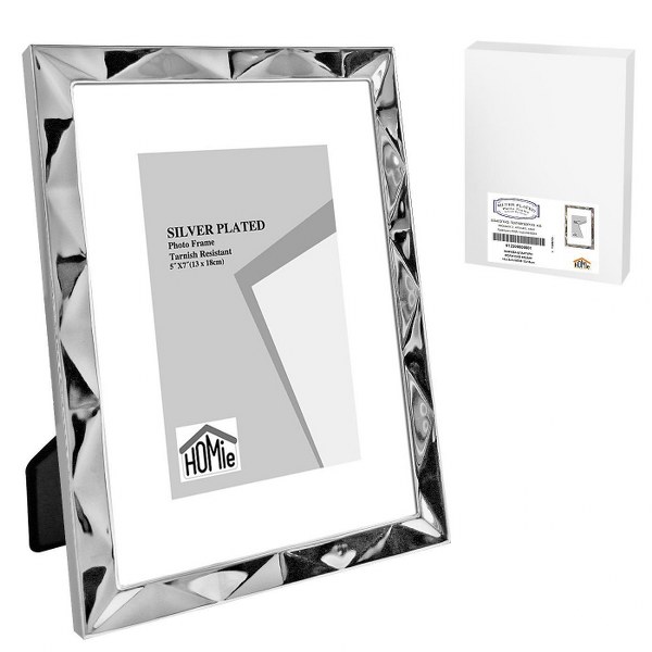 Κορνίζα Επάργυρη 13x18εκ. Homie 12-2066 (Χρώμα: Ασημί , Υλικό: Επάργυρη) - Homie - 12-2066