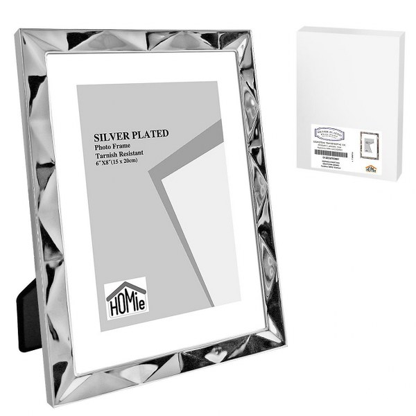 Κορνίζα Επάργυρη 15x20εκ. Homie 12-2067 (Χρώμα: Ασημί , Υλικό: Επάργυρη) - Homie - 12-2067