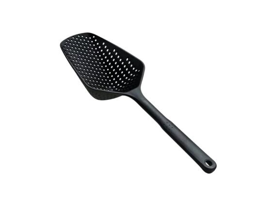 24home.gr Κουτάλα-Σπάτουλα Βαθιά Τρυπητή Nylon Μαύρη 12x34εκ. 24-740 (Υλικό: Nylon, Χρώμα: Μαύρο) - 24home.gr - 24-740