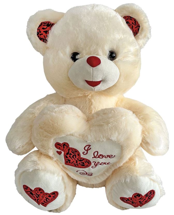 Toy Markt Αρκουδάκι Λούτρινο Εκρού Με Καρδιά 40εκ. Toy Markt 79-485 - Toy Markt - 79-485