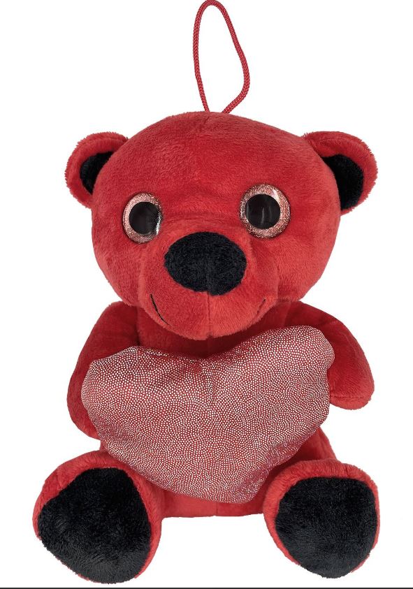 Toy Markt Αρκουδάκι Λούτρινο Κόκκινο Με Καρδιά 20εκ. Toy Markt 79-480 (Χρώμα: Κόκκινο) - Toy Markt - 79-480