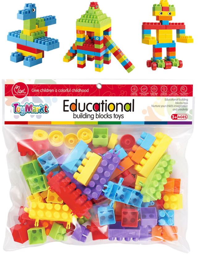 Toy Markt Τουβλάκια Σε Σακούλα 31x27εκ. Toy Markt 75-404 - Toy Markt - 75-404