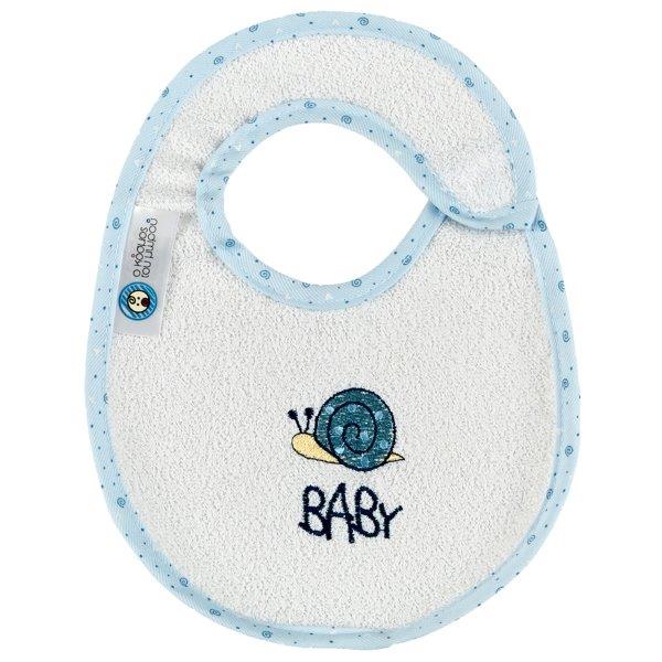 Σαλιάρα Αδιάβροχη Βαμβακερή Μικρή Baby Ciel (Ύφασμα: Βαμβάκι 100%, Χρώμα: Γαλάζιο ) – Ο Κόσμος του Μωρού – 5205626191520