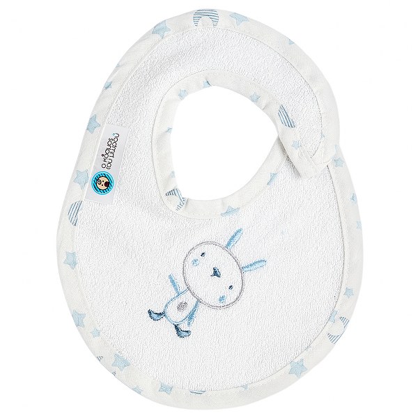 Σαλιάρα Polycotton Μεσαία Fly Me Ciel 19202 (Ύφασμα: 80% Cotton - 20% Polyester, Χρώμα: Λευκό) - Ο Κόσμος του Μωρού - 19202