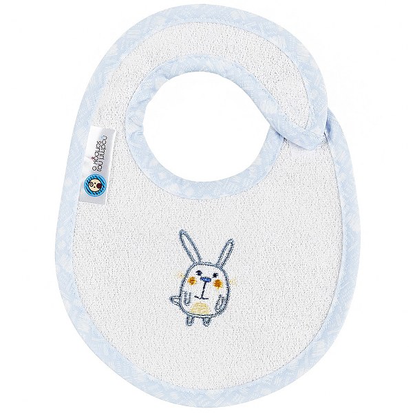 Σαλιάρα Polycotton Μεσαία Elephant Σιέλ 19222 (Ύφασμα: Βαμβάκι 100%, Χρώμα: Σιέλ) - Ο Κόσμος του Μωρού - 5205626192220