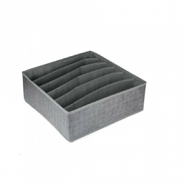 Organizer Συρταριών 6 Θέσεων 32x32x12εκ. Polyester Γκρι 2429462 (Ύφασμα: Polyester, Χρώμα: Γκρι) - 24home.gr - 2429462-grey