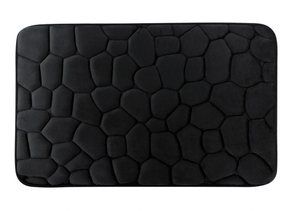 24home.gr Ταπέτο Μπάνιου Polyester 45x70εκ. Stone Bliss Black 2435691 (Ύφασμα: Polyester, Χρώμα: Μαύρο) - 24home.gr - 2435691