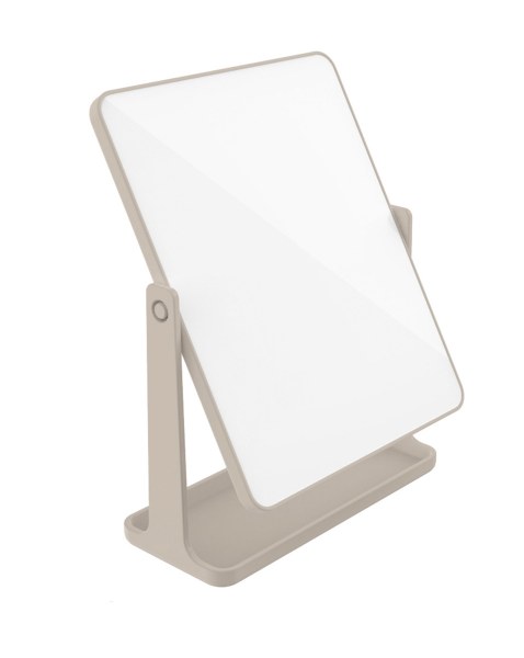 24home.gr Καθρέπτης Μακιγιάζ Επιτραπέζιος Πλαστικός 15,8x6,5x21εκ. Bliss Beige Matte 2435751 (Υλικό: Πλαστικό, Χρώμα: Μπεζ) - 24home.gr - 2435751