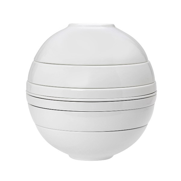 CRYSPO TRIO Σετ Πιάτα 7τμχ Πορσελάνη Cryspo Trio Sphere White 26.064.07 (Υλικό: Πορσελάνη, Χρώμα: Λευκό, Μέγεθος: Σετ) - CRYSPO TRIO - 26.064.07