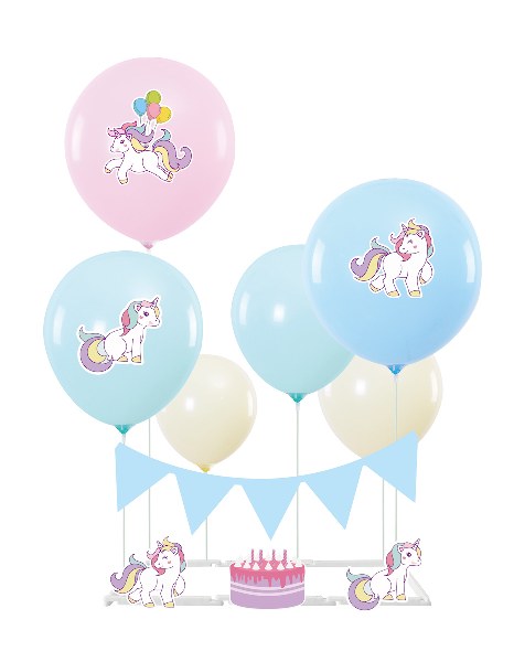 24home.gr Σετ Μπαλόνια 15τμχ Unicorn Multicolor 2437418 - 24home.gr - 2437418