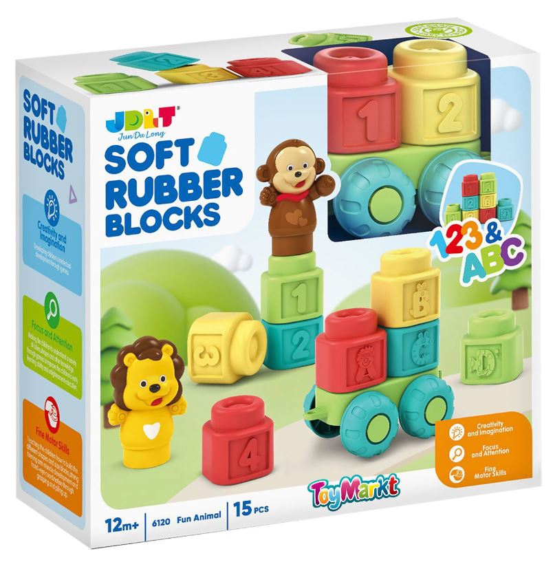 Toy Markt Βρεφικά Μαλακά Τουβλάκια 15τμχ 26x9x23εκ. Toy Markt 74-1109 - Toy Markt - 74-1109
