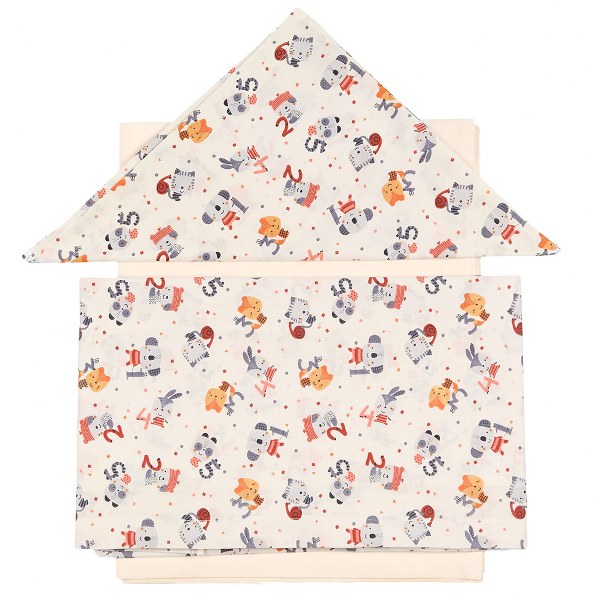 Σετ Σεντόνια 3τμχ Βαμβακερά Κούνιας 100x160εκ. Numbers Terracotta 27981 (Ύφασμα: Βαμβάκι 100%, Τύπος κατωσέντονου: Χωρίς Λάστιχο, Χρώμα: Τερρακότα, Μέγεθος: Σετ) - Ο Κόσμος του Μωρού - 5205626279815