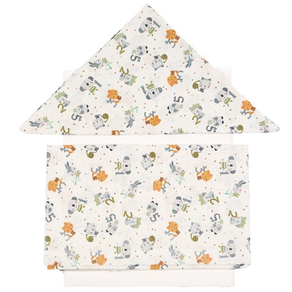 Ο Κόσμος του Μωρού Σετ Σεντόνια 3τμχ Βαμβακερά Κούνιας 100x160εκ. Numbers Green 27986 (Ύφασμα: Βαμβάκι 100%, Τύπος κατωσέντονου: Χωρίς Λάστιχο, Χρώμα: Πράσινο , Μέγεθος: Σετ) - Ο Κόσμος του Μωρού - 5205626279860