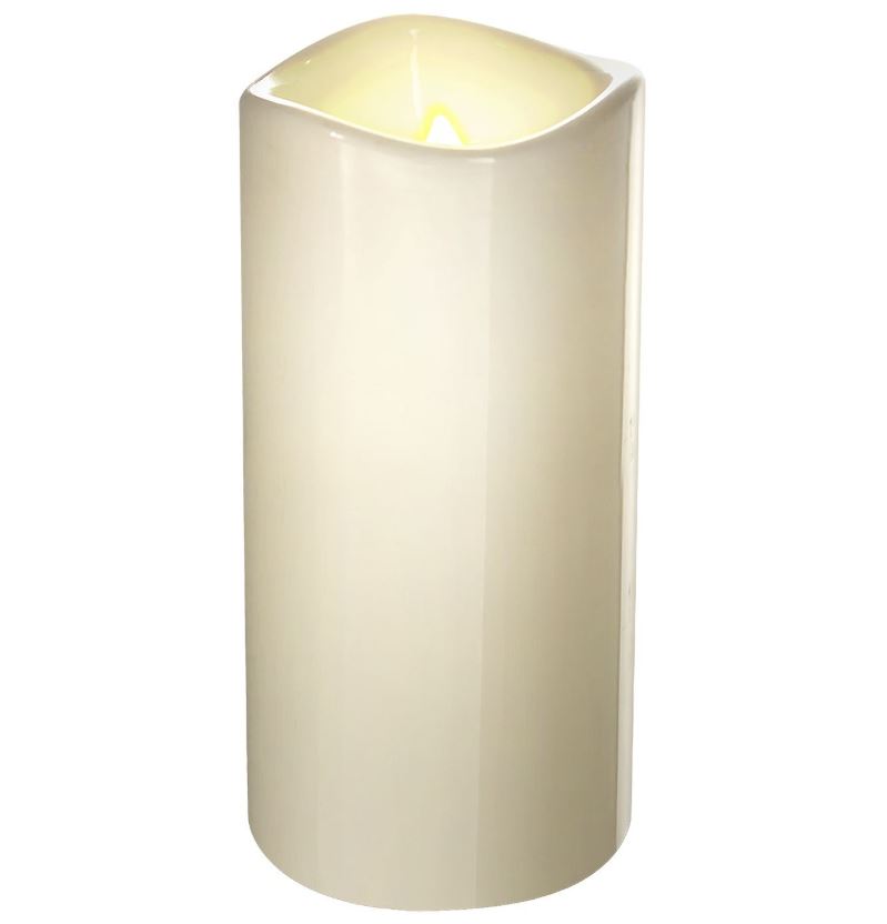 Κερί Κορμός Με Led Λευκό Θερμό 7,5x15εκ. Homie 37-490 (Χρώμα: Λευκό) - Homie - 37-490