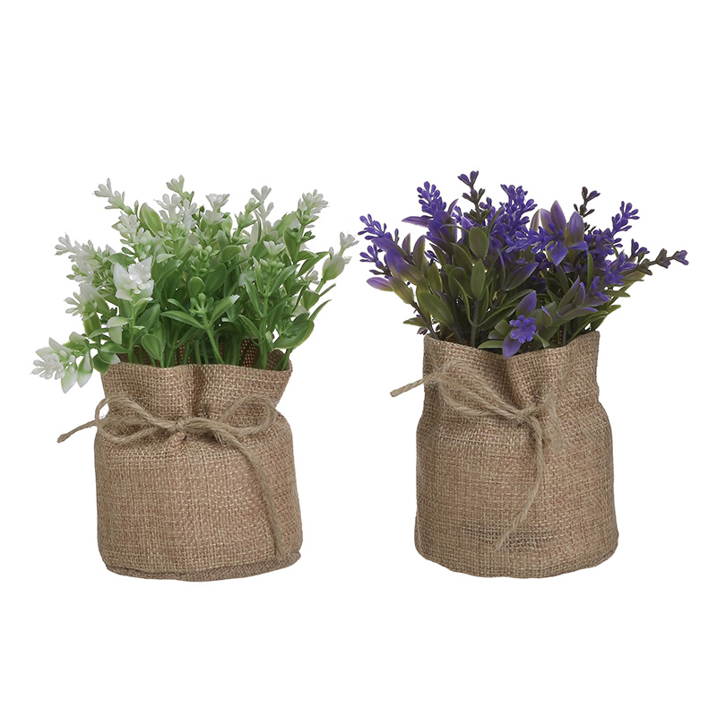 Διακοσμητικό Φυτό Πλαστικό Σε Γλαστράκι inart 8x8x15εκ.