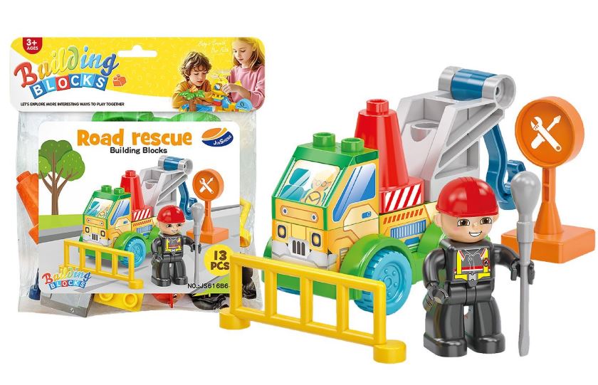 Toy Markt Τουβλάκια 13τμχ Οδική Βοήθεια 19x22εκ. Toy Markt 75-436 - Toy Markt - 75-436