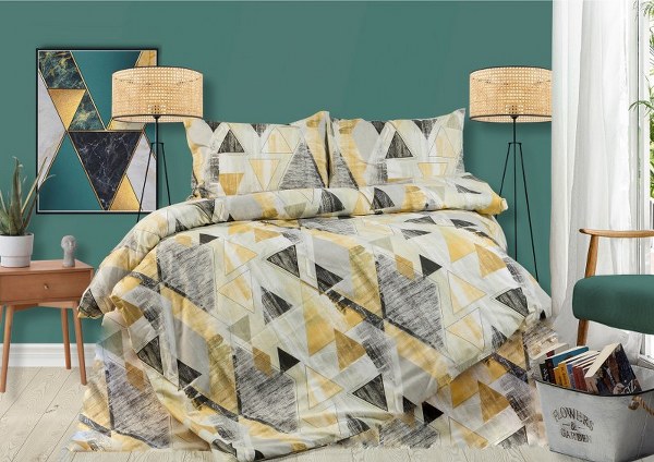 Σετ Σεντόνια Φανελένια Μονά 160x240εκ. Geometrical 333 Beige DimCol (Τύπος κατωσέντονου: Χωρίς Λάστιχο, Ύφασμα: Φανέλα, Χρώμα: Μπεζ, Μέγεθος: Μονά) - DimCol - 33212223005
