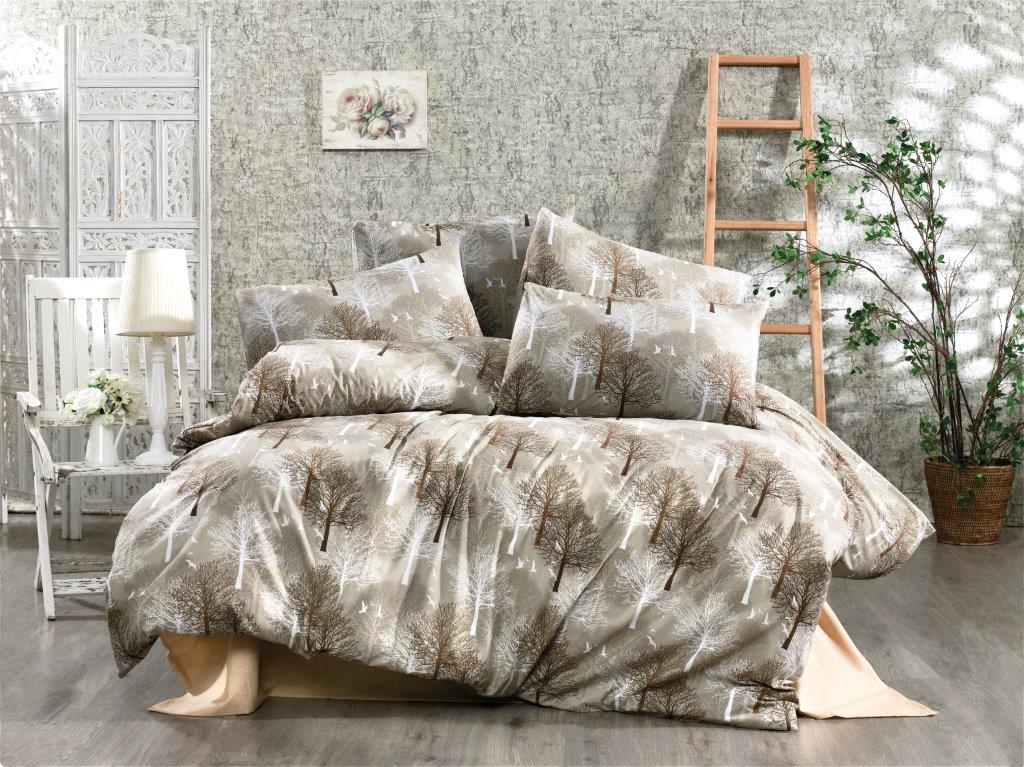 Σετ Σεντόνια Polycotton Μονά 160x240εκ. Forest 311 Beige Dimcol (Τύπος κατωσέντονου: Χωρίς Λάστιχο, Χρώμα: Μπεζ, Ύφασμα: 70% Βαμβάκι-30% Polyester, Μέγεθος: Μονά) - DimCol - 33312223020