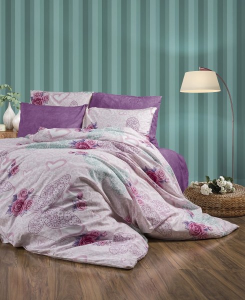 Σετ Σεντόνια Polycotton King 240x270εκ. Χλόη 457 Pink DimCol (Τύπος κατωσέντονου: Χωρίς Λάστιχο, Χρώμα: Ροζ, Ύφασμα: 70% Βαμβάκι-30% Polyester, Μέγεθος: King Size) - DimCol - 33312325040