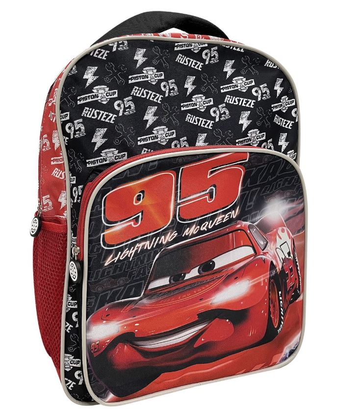 Τσάντα Δημοτικού Cars 31x18x43εκ. Με Ανατομική Πλάτη & 2 Πλαϊνές Θήκες Justnote 50-3107 - Justnote - 50-3107