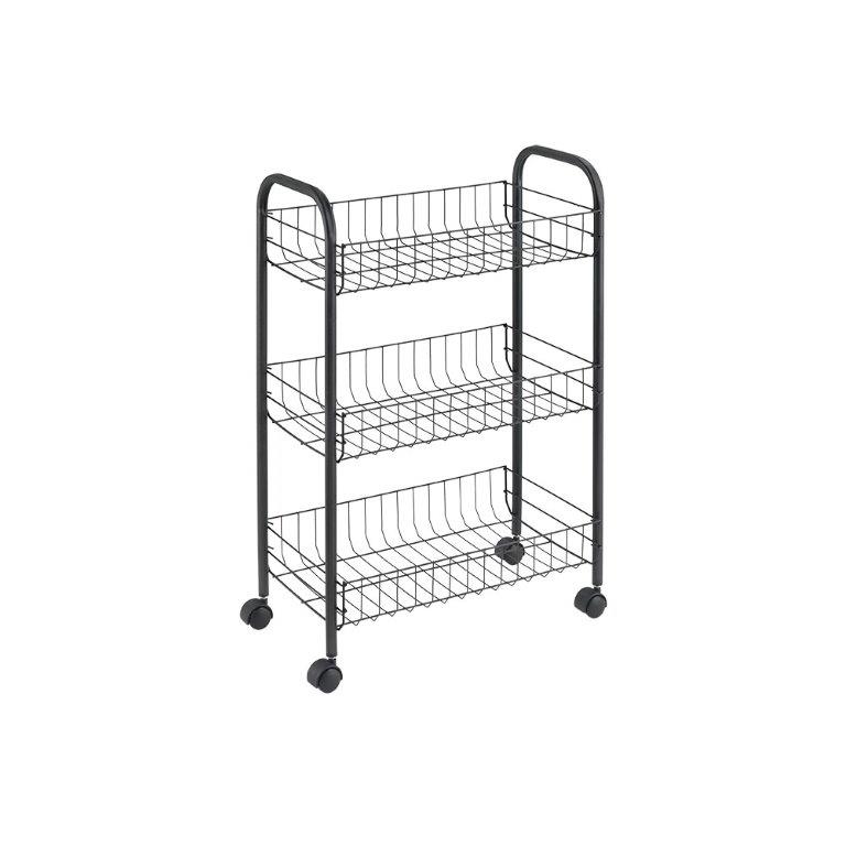 METALTEX Τρόλει 3 Θέσεων Μαύρο Lugano Lava Touch 41x26x64εκ. Metaltex 16-344503 (Χρώμα: Μαύρο) - METALTEX - 16-344503