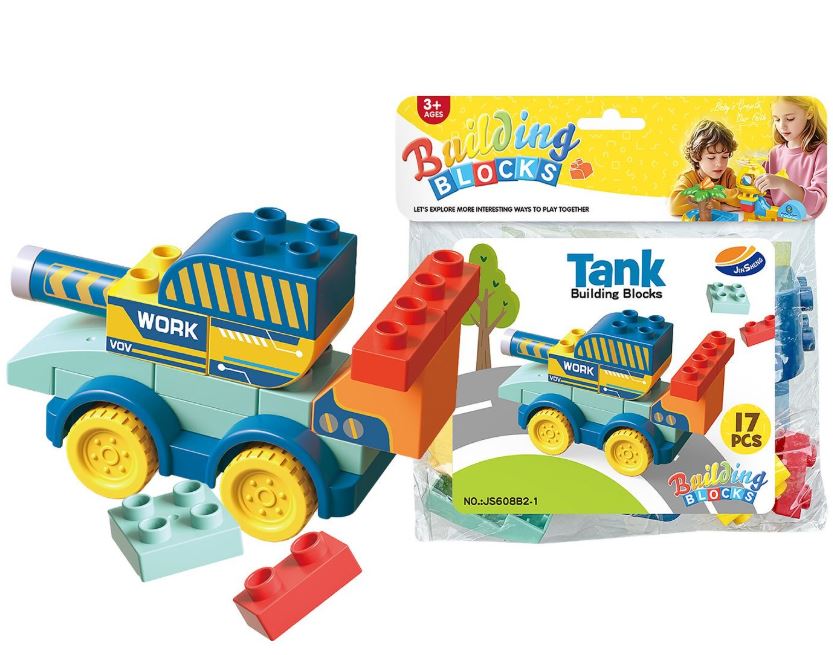 Toy Markt Τουβλάκια 17τμχ Τανκ 19x22εκ. Toy Markt 75-434 - Toy Markt - 75-434