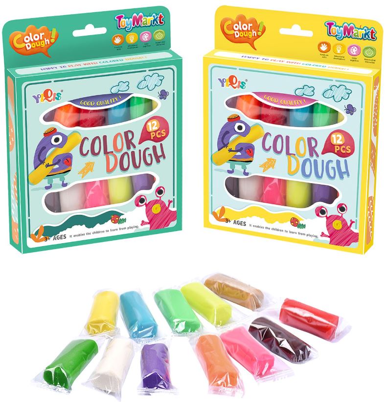 Toy Markt Κουτάκι Με 12 Χρώματα Ζύμης 15x2x19εκ. Toy Markt 71-3471 - Toy Markt - 71-3471