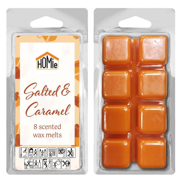 Homie Wax Melt Σετ 8τμχ Κύβοι Salted Caramel 80gr Homie 37-464 - Homie - 37-464